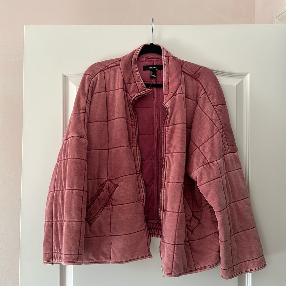 Forever 21 Quilted Jacket - Pink
